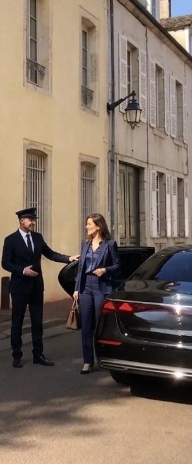 Berline premium parcourant de longues distances au départ de Lyon